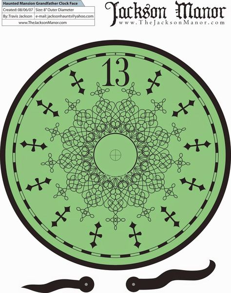 DISNEY PRINTABLE HAUNTED MANSION CLOCK FACE Double Click Photo once you are on the source page right click photo of clock face then click save and save to your desktop clock face is large enough for a life sized Haunted Mansion Clock 13 Hour Clock, Haunted Mansion Clock, Haunted Mansion Decor, Halloween Clock, Haunted Mansion Halloween, Haunted Mansion Disneyland, Disney Printables, Nightmare Before Christmas Halloween, Disney Haunted Mansion