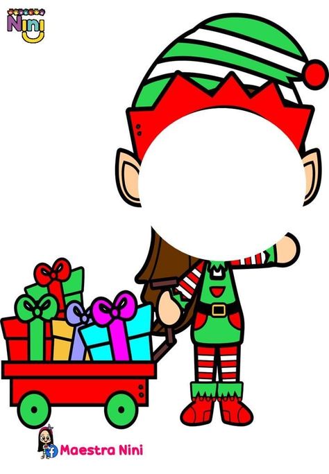 Elf Selfie Printable, Printable Elf Template, Xmas Office Decoration, Christmas Clip Art Free, Elf Printables Free, Elf Cartoon, Elf Crafts, Elf Yourself, Christmas Cutouts