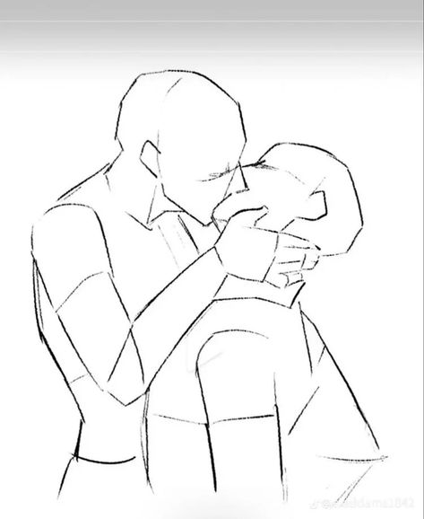 A Couple Drawing Reference, Male Lovers Poses, Cute Couples Poses Drawing, Couples Drawing Poses Art Reference, Forehead Touching Reference, Squish Drawing Reference, Body Base Drawing Pose Reference Couple, Holding Chin Reference Couple, Art Duo Poses