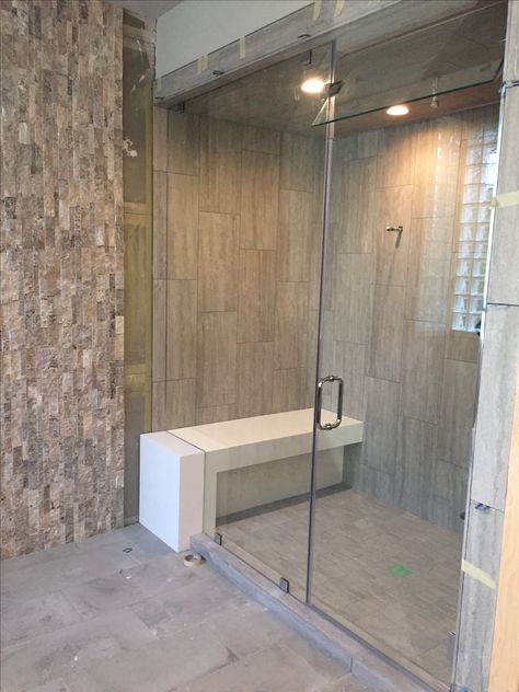 Sitting Bench, Open Showers, Wet Room Shower, Full Bathroom Remodel, Frameless Shower Enclosures, Long Bench, Shower Bench, Shower Enclosures, Primary Bathroom