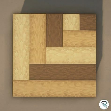 3 Block Doorway Minecraft, Minecraft Wall And Floor Ideas, Minecraft Stripped Wood Floor, Wood Flooring Ideas Minecraft, Wood Floor Patterns Minecraft, Minecraft Sun Pattern, Minecraft House Walls Ideas, Minecraft Interior Wall Design Ideas, Minecraft Block Palette Birch