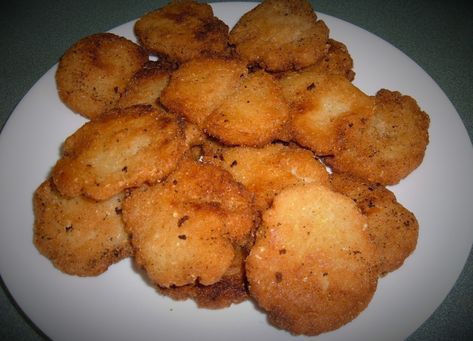 Our son made some of the best fried cornbread I had ever eaten. He used boiling water to mix with the cornmeal. The boiling water causes the starch in the corn to crystallize and the cornbread comes out extra crispy. I just had to try making it myself and it turned out scrumptious. Fried Cornmeal, Cornbread Fritters, Cornmeal Cornbread, Cornmeal Cookies, Water Cornbread, Yellow Cornbread, Cornmeal Recipes, Fried Cornbread, Hot Water Cornbread