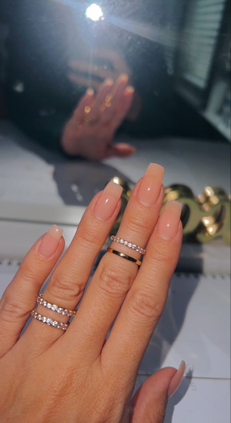 Long Square Round Acrylic Nails, Dipped Squared Nails, Square Oval Nails Long, Natural Tapered Square Nails, Square Dip Nails Long, Natural Nail Ideas Square, Natural Coffin Nail Ideas, Med Square Nails, Dip Nails With Extensions