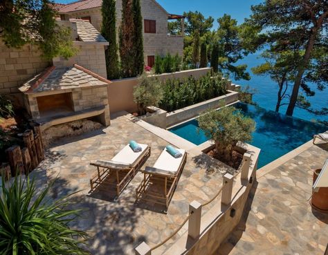 Luxury villa to rent on Brac, Croatia - Villa Sumartin 2 Sumartin Brac, Croatia Apartment, Croatia Villa, Brac Croatia, Cosy Apartment, Hvar Island, Rustic Chic Decor, Holiday Villa, New Property