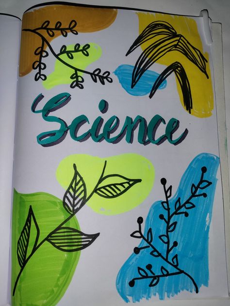 Asthetic drawing Science Title Page Aesthetic, Science Book Cover Design For School, Science Title Page Ideas Aesthetic, Science Aesthetic Drawing, Science Cover Page Ideas Aesthetic, Science Project Front Page Ideas Aesthetic, Science Notebook Cover Aesthetic, Science Title Page, Science Portfolio Cover Ideas