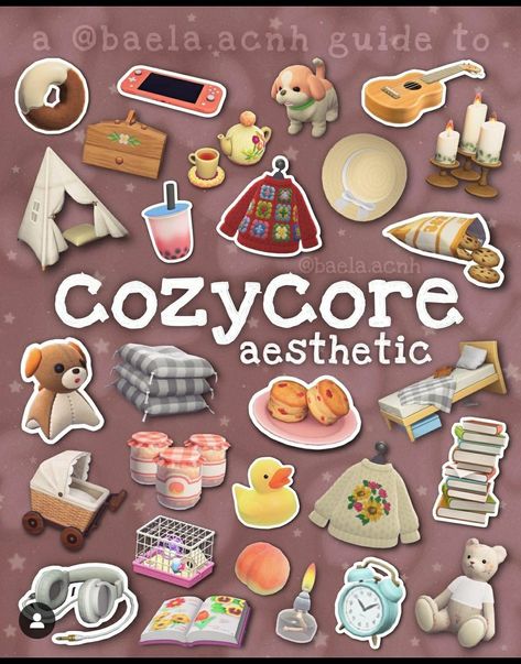 Acnh Design Codes Street Lamp, Cozy Core Animal Crossing, Cozycore Animal Crossing, Animal Crossing Rustic Theme, Acnh Aesthetic Ideas, Acnh Goldie House, Acnh Aesthetic Codes, Acnh Gilmore Girls Theme, Cozy Acnh Island