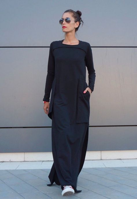 Winter maxi dress outfit