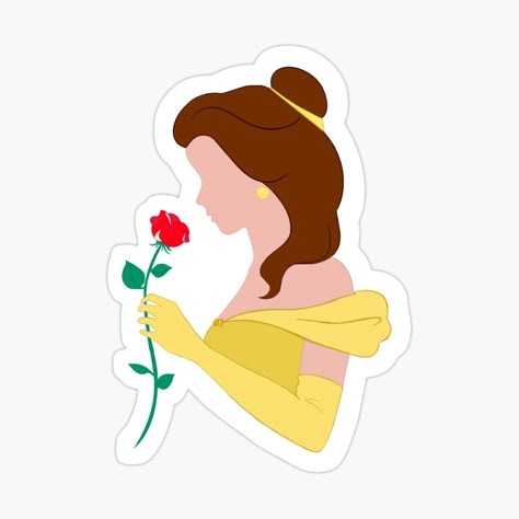 Get my art printed on awesome products. Support me at Redbubble #RBandME: https://www.redbubble.com/i/sticker/Beauty-And-The-Beast-Sticker-Design-by-iits-nt/159119030.EJUG5?asc=u Beauty And The Beast Stickers, Book Journal Stickers, Bella Disney, Stickers Disney, Disney Stickers, Sticker Design Inspiration, Disney Sticker, T Shirt Bag, Silhouette Vinyl