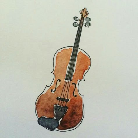 Violin Drawing, Violin Painting, Violin Art, Only Aesthetic, Music Drawings, Violin Music, Art Drawings Sketches, 그림 그리기, Art Sketchbook