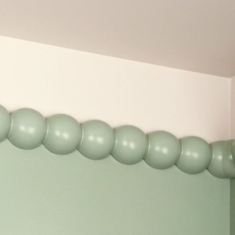 Nursery Dado Rail, Bobbin Wall Moulding, Bobbin Molding, Bobbin Moulding, Bobbin Moulding Wardrobe, Bobbin Picture Rail, Picture Rail Bedroom, Decwood Mouldings, Bobbin Beaded Moulding