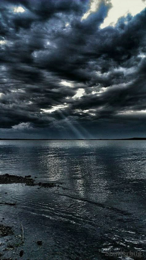 Storm clouds on the Sea Seascape Artists, Weather Cloud, Dark Clouds, Stormy Sea, Calm Before The Storm, Stormy Weather, Storm Clouds, Open Water, Sky And Clouds