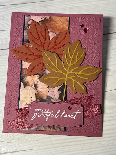 Fall Cards Handmade, Tiny Christmas Trees, Stampin Up Card, Tool Tips, Gratitude Cards, Autumn Cards, Leaf Cards, Fall Mini, Leaves Fall