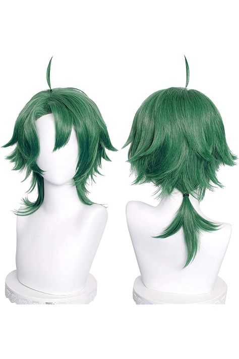 XiongXiongLe SK8 Anime Wig Joe Green Mens Short Handsome Heat-Resistant Fiber Hair Wig for Men Boys Cos Role Playing Party Halloween Christmas(Joe) Male Oc Hairstyles, Male Hair Ideas, Boy Wigs, Boy Wig, Green Hair Men, Short Green Hair, Black And Green Hair, Hairstyles Boys, Wigs For Men