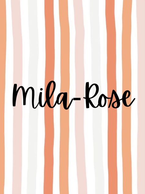 Mila-Rose - Detailed Meaning. The name of Mila-Rose creates an easy-going, good-natured personality, meeting and mixing easily. You appreciate the company of others, to the point that you do not like to be by yourself for very long. Mila Name Meaning, Mila Baby Name, Everly Name, Mila Name Sign, Mila Name, Ariella Name Meaning, Scarlett Name Sign, Meaning Of The Name Rose, Mila Rose