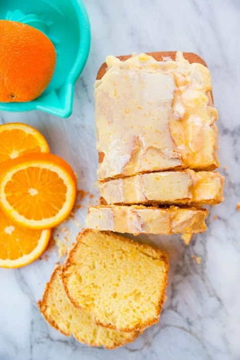 Icing Glaze, Orange Loaf, Orange Loaf Cake, Orange Pound Cake, Orange Icing, Candied Orange, Seed Bread, Orange Glaze, Crowd Pleasing Recipes