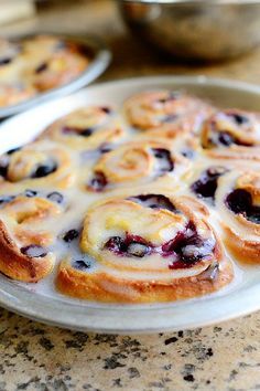 Lemon Sweet Rolls, Blueberry Sweet Rolls, Pane Dolce, Sweet Rolls, Blueberry Recipes, Freezer Cooking, Sweet Roll, The Pioneer Woman, Breakfast Breads