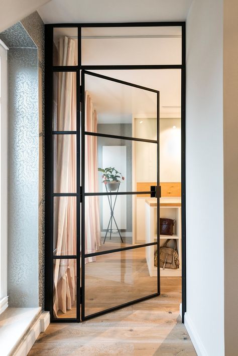 Crittal Doors, Loft Door, Porte In Ferro, Doors Interior Modern, Glass Doors Interior, Door Design Interior, French Doors Interior, Internal Doors, House Entrance