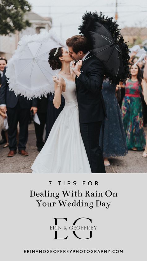 7 Tips For Dealing With Rain on Your Wedding Day \\ Erin + Geoffrey Photography Rain On Wedding Day, Contract Signing, Rainy Day Photos, Rain Wedding, Getting Hitched, Tent Set Up, Marry Your Best Friend, Under The Rain, Rainy Wedding