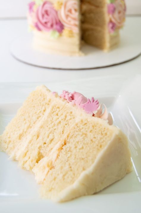 The Best Vanilla Cake | Sprinkle of This Soft Vanilla Cake Recipe, Variety Cakes, Vanilla Cake Recipe Moist, The Best Vanilla Cake, Best Vanilla Cake, Best Vanilla Cake Recipe, Baking Stuff, Vanilla Flavor, Vanilla Cake Recipe