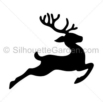 Christmas Silhouettes, Reindeer Silhouette, Flying Reindeer, Reindeer And Sleigh, Christmas Stencils, Silhouette Clip Art, Silhouette Christmas, Sleigh Ride, Santa Sleigh