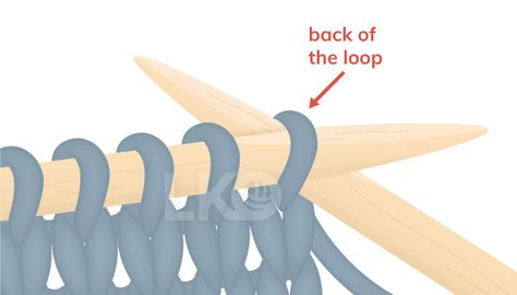 TFL and TBL: Knit Through Front and Back Loops [FREE Knitting Tutorial] - LKO Learn Knitting, Knitting Abbreviations, Purl Stitch, Stockinette Stitch, Knit Stitch, Knitting Tutorial, Knitting Stitches, Free Knitting, Knitting Needles