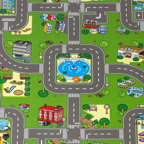 Sorbus Children Puzzle Play Traffic Interlocking Foam Playmat & Reviews | Wayfair Children Puzzle, Architecture Design Process, Interlocking Flooring, Foam Tiles, Interlocking Tile, Puzzle Mat, Playground Design, Road Trip Adventure, Foam Mats