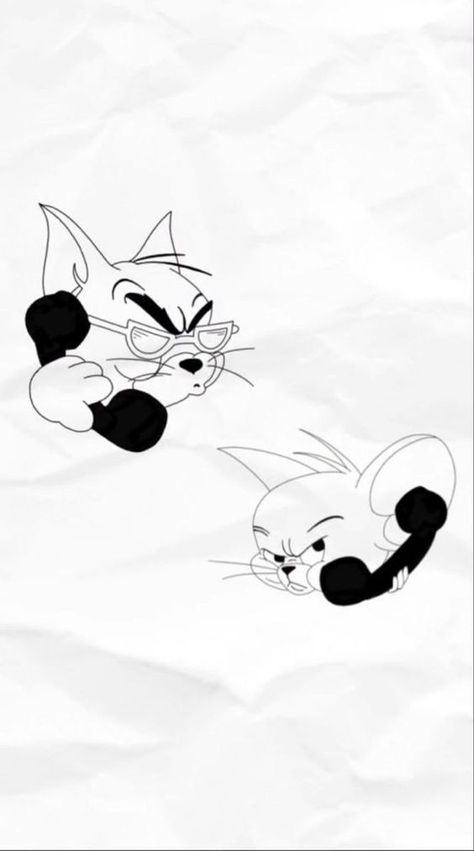 Goofy Sibling Tattoos, Tom And Jerry Tattoo Ideas Matching, Tom E Jerry Tattoo, Tom Y Jerry Tattoo, Tom And Jerry Tattoo, Tom Tattoo, Bro Tattoos, Partner Tattoos, Cousin Tattoos