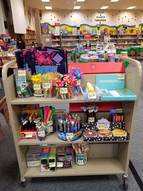 Pbis Store Elementary, School Store Display Ideas, Student Store Ideas Elementary, Scholastic Book Fair Ideas, School Store Ideas Elementary, Classroom Store Ideas, School Store Ideas, Book Fair Ideas, Prize Counter