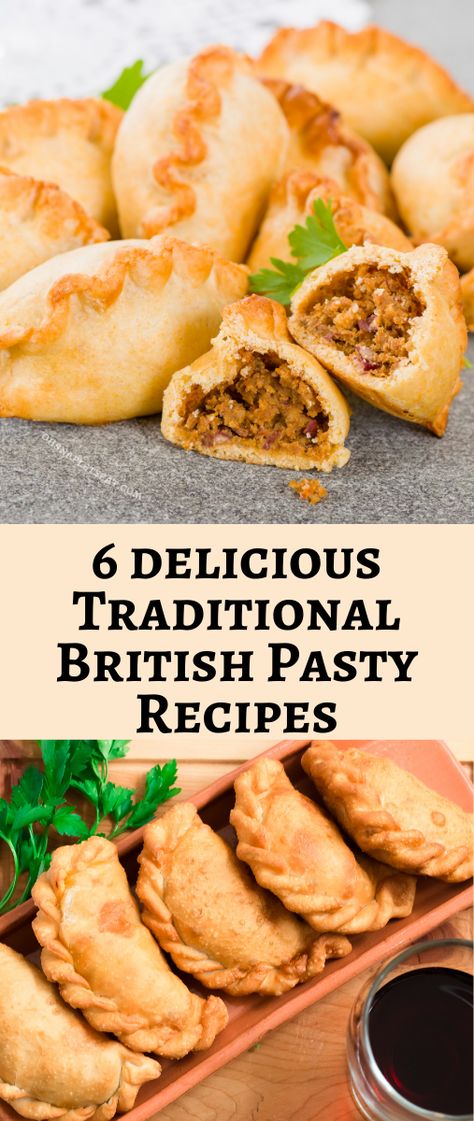 The British Pasty is a hearty, savory dish that has been around for centuries. Here are 6 Traditional British Pasty Recipes to try! Cornish Pasty Recipe British, Irish Pasties Recipes, British Pasties Recipes, British Pies Recipes, English Pasties Recipes, Pasty Recipe Easy, English Pastry Recipes, British Food Recipes Traditional, British Hand Pies