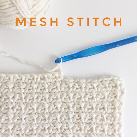 Crochet Mesh Stitch - Daisy Farm Crafts Instagram Crochet Mesh Stitch, Daisy Farm Crafts, Daisy Farm, Mesh Stitch, Crochet Dishcloth, Farm Crafts, Crochet Dishcloths, Stitch Ideas, Seed Stitch