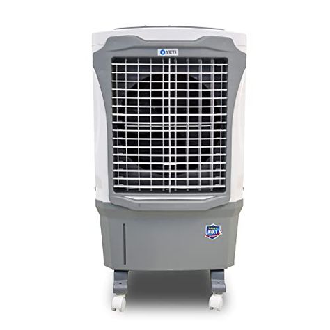 Yeti Portable 16” Martin Air Cooler| Evaporative Air Conditioner Swamp Cooler, Cooling with 4 blades fan with 35 kmph air speed, 60 Liters Water Tank, 4 Trolley Wheel for Home & Offices (White & Grey) Swamp Cooler, Evaporative Air Cooler, Air Cooler, Home Offices, Water Tank, Air Conditioner, Wheel, Conditioner, Fan