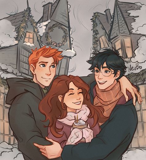 trio de ouro Meme Harry Potter, Stile Harry Potter, Art Harry Potter, Harry Potter Illustrations, Harry Potter Images, Images Harry Potter, Harry Potter Artwork, Harry Potter Comics, Golden Trio