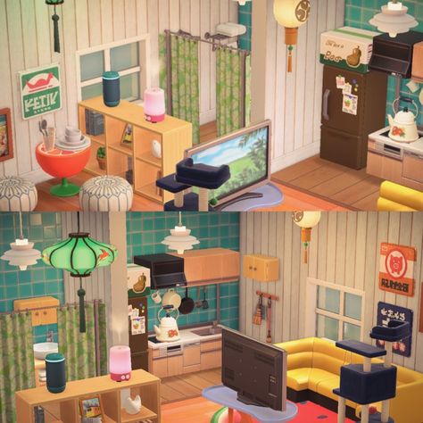 Colorful Acnh Island, Animal Crossing Room Decor, Animal Crossing Colorful, Animal Crossing House Ideas, Animal Crossing Town Tune, Acnh Builds, Acnh Hhp, Animal Crossing Wild World, Acnh Ideas