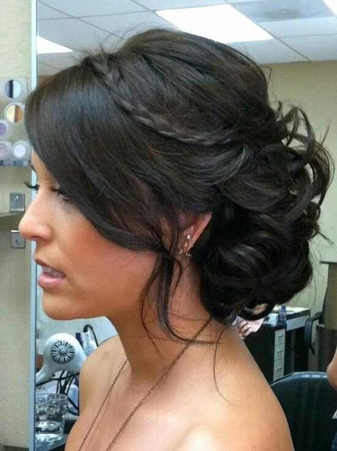 Chignon de mariée brune - 1 Loose Updo, Fine Straight Hair, Hair Done, Bridal Hairstyle, Bohol, Penteado Cabelo Curto, Wedding Hair And Makeup, The Salon, Hair Dos