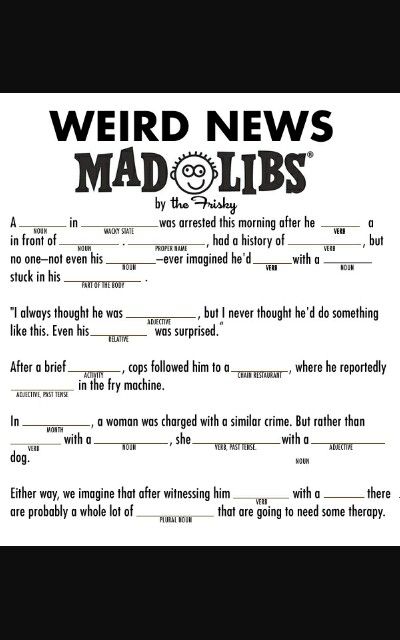 MadLibs Mad Libs For Adults, Funny Mad Libs, Funny Stories For Kids, Funny Christmas Games, Birthday Games For Adults, Christmas Games For Adults, Games For Adults, Mad Libs, Mad Science