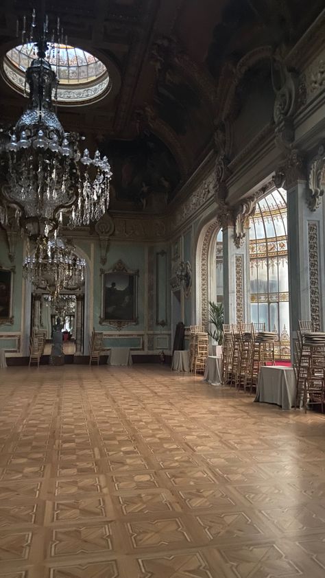 fancy ball room #madrid #ball #regency #chandelier #ballroom Regency Ball Aesthetic, Victorian Ballroom Aesthetic, Ball Room Dancing Aesthetic, Ballroom Architecture, Ball Aesthetic Modern, 1800s Ballroom, Regency Era Home, Victorian Ball Room, Regency Era Wallpaper