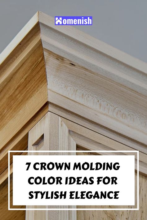 7 Crown Molding Color Ideas for Stylish Elegance Natural Wood Crown Molding, Plaster Crown Molding, Wood Crown Molding Ideas Ceiling, Colonial Crown Molding, Crown Molding Color Ideas, Crown Molding Ideas Living Room, Crown Moulding Ideas, Painted Crown Molding, Crown Molding Ideas