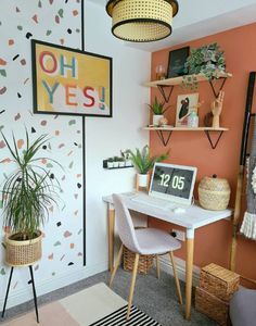 Boho Office, Happy Saturday Everyone, Home Office Colors, Deco Studio, Office Colors, Home Office Space, Office Room, Office Inspiration, Eclectic Home