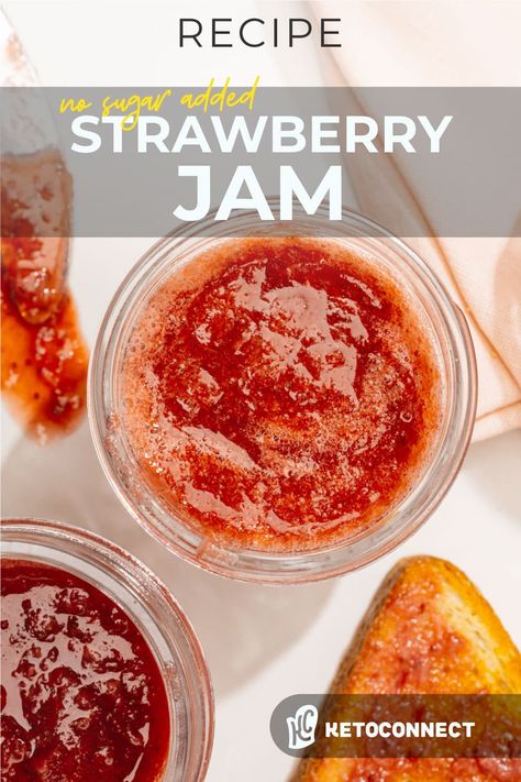 This sugar free recipe for strawberry jam is an awesome alternative for ketogenics and those on a low carb diet. Check it out! Keto Strawberry Jam, Recipe For Strawberry Jam, Keto Jam, Sugar Free Strawberry Jam, Sugar Free Recipe, Keto Condiments, Low Sugar Jam, Sugar Free Lifestyle, Condiments Recipes