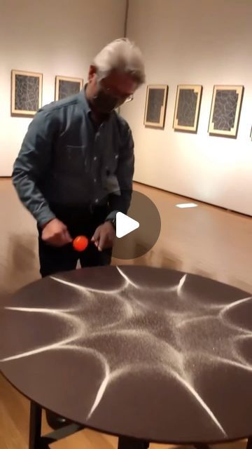 StreetArtGlobe ™ 😱 on Instagram: "‘Event of vibration’ by Japanese artist Kenichi Kanazawa 🫠🤯  Kenichi performs a Cymatics experiment using sound vibrations to form geometric patterns.   Different vibrational frequencies create different geometric patterns. These shapes are repeatable, not random.   Environmental conditions and the size of the medium being vibrated influence the characteristics of the resulting shapes, which are ultimately governed by the general resonance between the sound vibrations and the conditions of all matter involved in the experiment." Sound Vibration Art, Shuman Resonance, Cymatics Experiment, Cymatics Art, Cymatic Art, Sound Visualization, Sound Experiments, Sound Wave Art, Sound Vibration