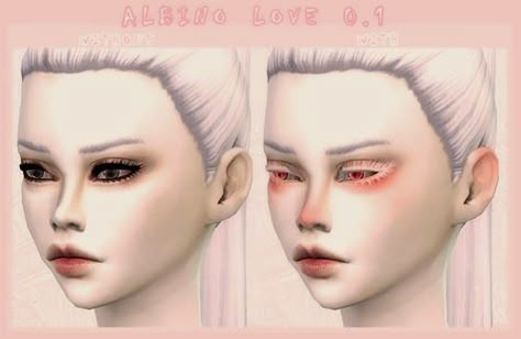 My Sims 4 Blog: Albino Love Face Overlay and Pale Vampire Skin by ... Clown Eyeliner, Vampire Skin, Face Overlay, Sims 4 Blog, White Eyelashes, The Sims 4 Packs, Sims 4 Cc Makeup, Sims 4 Cc Skin, Sims 4 Gameplay