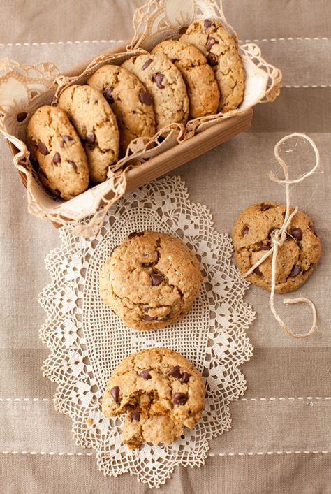 Oatmeal Chocolate Chip Cookies with Flax, Chia and Hemp Seeds - It can't be better than this. These are protein-packing cookies, with just enough sweet, and wonderful combination of healthy seeds. Quit Sugar Recipes, Food Photography Dessert, Baking Photography, I Quit Sugar, Dessert Photography, Quit Sugar, Oatmeal Chocolate Chip, Oatmeal Chocolate, Oatmeal Chocolate Chip Cookies