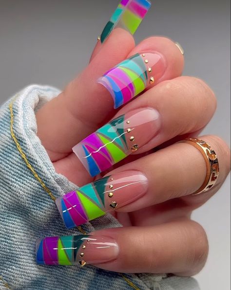 Color Block Nails, July 16, Colour Block, Nail Design, Nail Inspo, Color Blocking, Coming Soon, In Love, Nail Designs