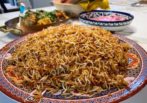 Afghani Rice Recipes, Afghan Rice Recipe, Afghan Dinner, Afghani Rice, Afghan Rice, Afghan Recipes, Afghanistan Food, Meal Train, Afghan Food