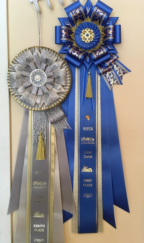 Diy Rosette Award Ribbon, Rosette Ribbon, Ribbon Award, Diy Birthday Ribbon, How To Make Rosettes, Quilt Guild Programs, Horse Ribbon Display, Blue Ribbon Award, Big Homecoming Mums