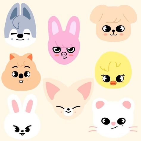 Skz Cake, Kids Cake Toppers, Animal Cutouts, Design Campaign, Pop Characters, Kid Cupcakes, Kids Zoo, Cute Laptop Stickers, Kids Fans