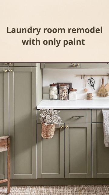 Before And After Kitchen Cabinet Paint, Beyond Paint Before And After, Megan Hart, Kitchen Cabinet Paint, Before And After Kitchen, Beyond Paint, Laundry Ideas, Cabinet Paint, Laundry Room Remodel