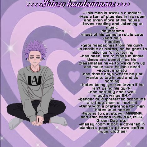 This is made me by on picsart. Shinso Hitoshi, Shinsou Headcanons Spicy, Shinso Headcannons, Hitoshi Shinso Cosplay, Shinsou Kinnie, Shinsou Hitoshi Using His Quirk, Soft Hair, Headache, Love Reading