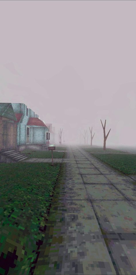 Silent Hill Liminal Space, Retro Low Poly, Gamecore Wallpaper, Ps1 Horror Aesthetic, Silent Hill Core, Liminal Forest, Psx Aesthetic, Horror Games Aesthetic, Ps2 Wallpaper