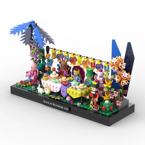 Lego Alice In Wonderland, Cool Lego Ideas, Lego Botanical, Disney Lego, Mad Hatters Tea Party, Best Lego Sets, Lego Furniture, Lego Disney Princess, Alice In Wonderland Disney